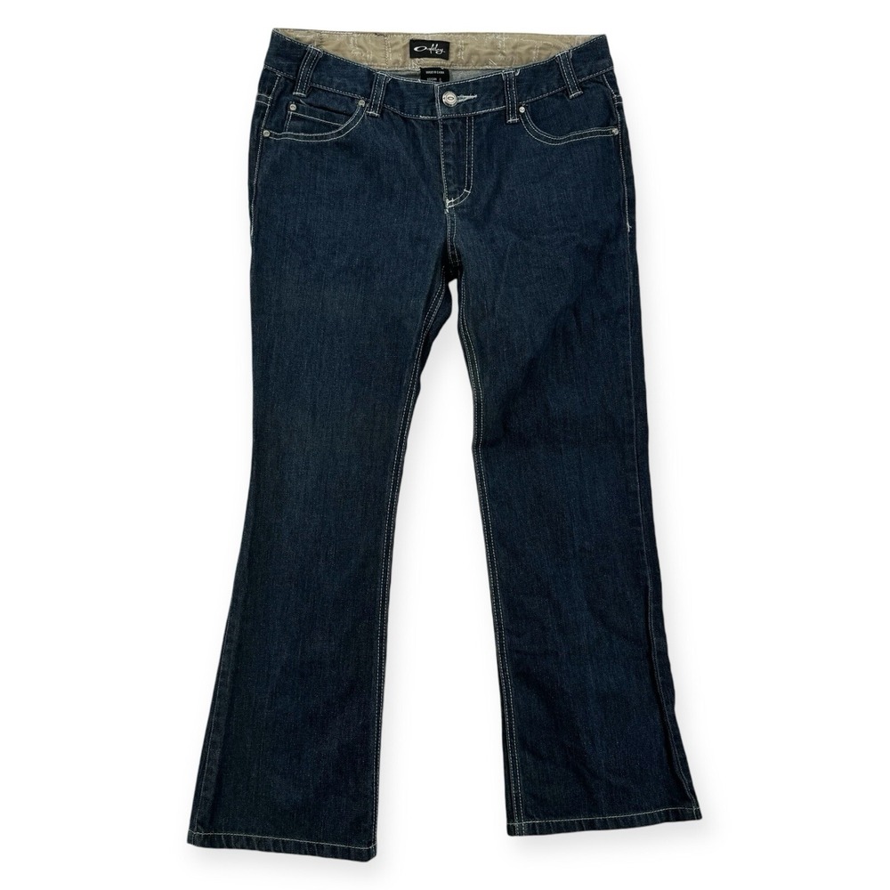 Oakley Jeans Womens Size 6 Low Rise Bootcut Blue‎ Dark Wash Denim